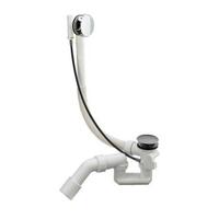 Vannas sifons Simplex, d=40/50 mm, trose 560 mm, plastmasa, balts/hroms #