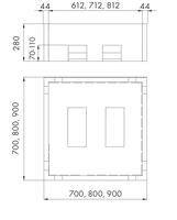 Dušas paliktņa poresta Sofia 700-900x700-900 mm