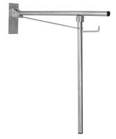 Atbalsta rokturis Medinox, paceļams, ar atbalstu pret grīdu,821x750 mm, matēts nerūsējošais tērauds 