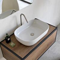 Izlietne Glam, 560x390 mm, uz virsmas, balta