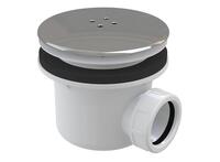 Dušas paliktņa sifons Standart  90, d=90x40 mm, h=84 mm, plastmasa, balts/hroms