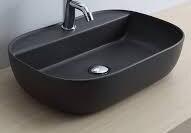 Izlietne Glam, 560x380 mm, uz virsmas, ar maisītāja caurumu, ardesia