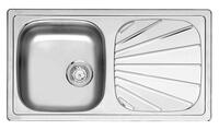 Virtuves izlietne Beta 10 (R), viena bļoda ar plauktu, 780x430 mm, +M1720L vai M1728 /uz paletes/