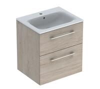 Izlietnes un skapīša komplekts Selnova Square, 600x480 mm, h=652 mm, 2A, light hickory