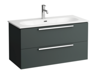 Izlietnes Lua Slim un skapīša Avin komplekts, 1000 mm, 2A, traffic grey