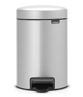 Atkritumu tvertne ar pedāli NewIcon, 3l, metallic grey