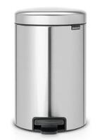 Atkritumu tvertne ar pedāli NewIcon, 3l, matt steel FPP