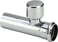 Sifona notece ar mufi un gaisa vārstu, d=32 mm, 125 mm, hromēts misiņš