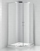 Dušas stūris OBR2, 800x800 mm, h=1850, r=550, briliants/caurspīdīgs stikls