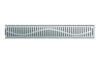 Dušas kanāls ar vertikālo atloku un resti ShowerDrain C Wave, 1185 mm, h=65mm