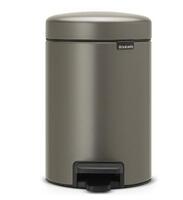 Atkritumu tvertne ar pedāli NewIcon, 3l, platinum
