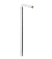Sifona notece - līkums, d=40 mm, L1=220, L2=680 mm, plastmasa, balts
