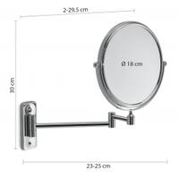 Spogulis Gaia, d=180 mm, parastais un 3x palielināmais, hroms