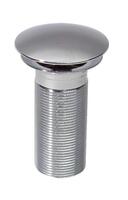 Izplūde ar dekoratīvo vāciņu, 1¼ , h=100 mm, hromēts misiņš