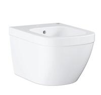 Bidē EuroCeramic, stiprināms pie sienas, 374x540 mm, balts