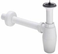 Izlietnes sifons ar izplūdi, 1¼ x 40mm, plastmasa, balts
