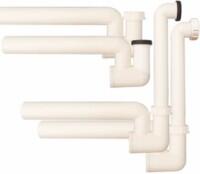 Kondensātsifons ar pretvārstu, 1¼ x 32/40 mm, plastmasa, balts