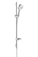 Rokas dušas komplekts Raindance Select E 120 3jet Unica`S Puro, 900 mm, balts/hroms