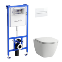Komplekts-pods ar SC vāku Lua Rimless, rāmis, taustiņš balts
