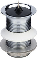 Izplūde bez pārplūdes, 1¼ x 60 mm, hromēts misiņš