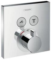Iebūvējamā termostata ShowerSelect virsapmetuma daļa, ar 2 izejām, hroms
