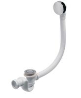 Vannas sifons Elton, d=40 mm, 600 mm, 62 l/min, plastmasa, balts/hroms
