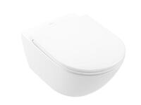 Pods ar QR/SC vāku Universo Rimless, stiprināms pie sienas, 370x560 mm, TwistFlush, AntiBac, balts
