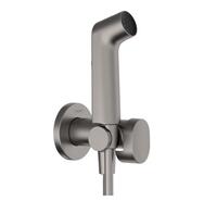 Rokas dušas Bidette 1jet S EcoSmart+ virsapmetuma daļa, ar vadu 1250 mm un turētāju, br black chrome