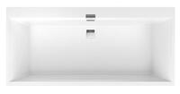 Vanna Squaro Edge 12 Duo, 1700x750 mm, ar sifonu, ar kājām, balta Quaryl®