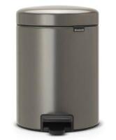 Atkritumu tvertne ar pedāli NewIcon, 5l, platinum