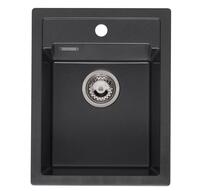 Virtuves izlietne Amsterdam 34 Tapwing, viena bļoda, 400x510 mm, black silvery