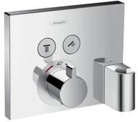 Iebūvējamā termostata ShowerSelect virsapmetuma daļa, ar 2 izejām un Fixfit turētāju, hroms