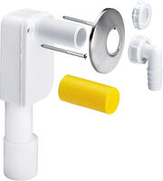 Iebūvējams veļas mašīnas sifons, d=40/50 mm, plastmasa, balts #