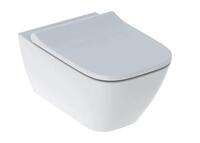 Pods ar SC vāku Smyle Square Rimfree, stiprināms pie sienas, 355x540 mm, balts