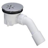 Dušas paliktņa sifons Tempoplex, d=90x40/50 mm, plastmasa, balts/hroms