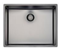 Virtuves izlietne New York Comfort 50x40 (L), viena bļoda, 540x440 mm, gun metal silver