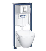 Komplekts - pods ar SC vāku Serel, rāmis h=1130 mm, taustiņš Skate Cosmo hroms, GroheFresh,  stiprin