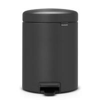 Atkritumu tvertne ar pedāli NewIcon, 3l, mineral infinite grey